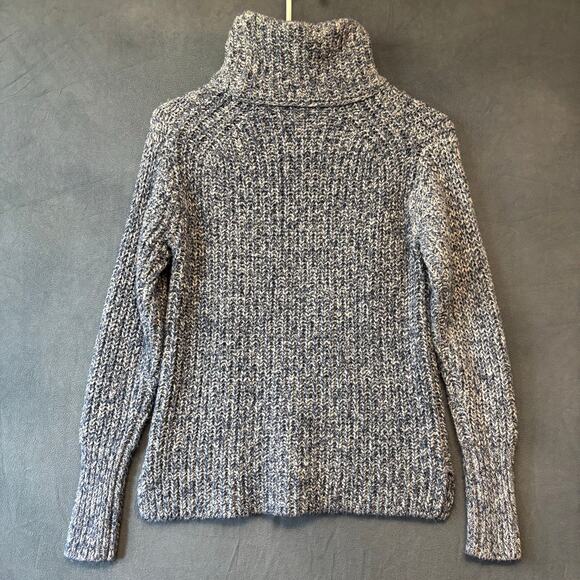 Point Sur Sweater Fisherman Cable Knit Rolled Neck Turtleneck Heavyweight Preppy - Picture 2 of 11